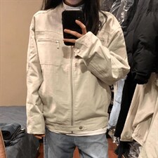 26春装高品质老钱风立领夹克外套男女美式潮牌拉链工装风宽松上衣，男装夹克，电商A486