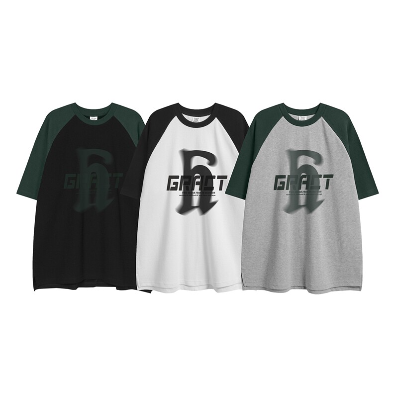 白底23新款夏季百搭时尚潮流宽松圆领短袖T恤DT365P45控68,男装T恤,电商A247-1