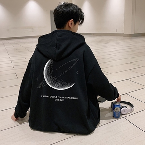 KS21246-P38 月球连帽开衫卫衣男运动外套大码班服图片