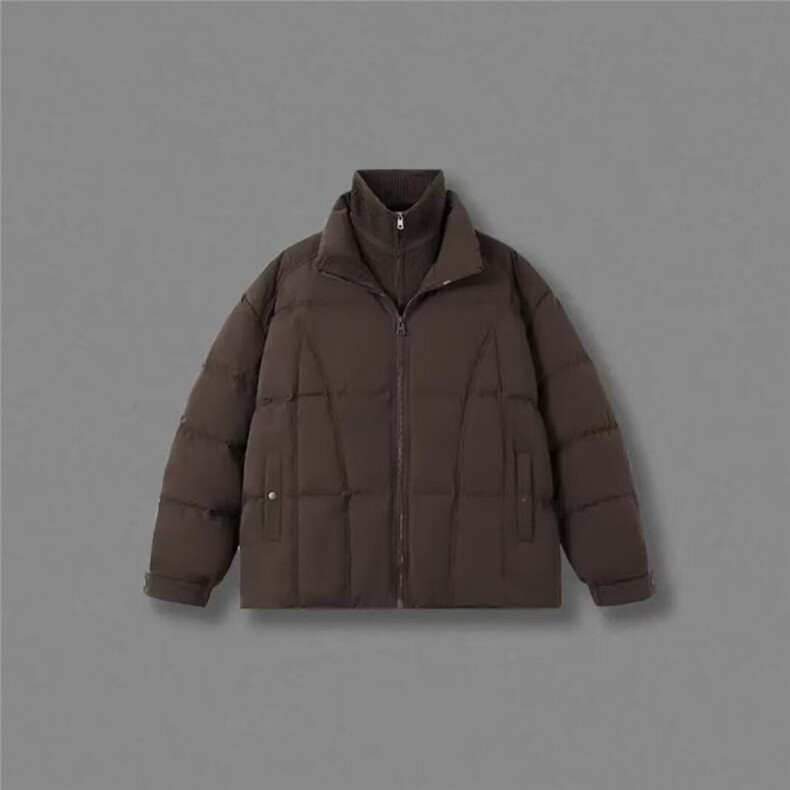 抖音-滴滴小新-立领防风保暖假两件潮流潮情侣羽绒服yrf882-TP255,男装羽绒服,电商A089-1