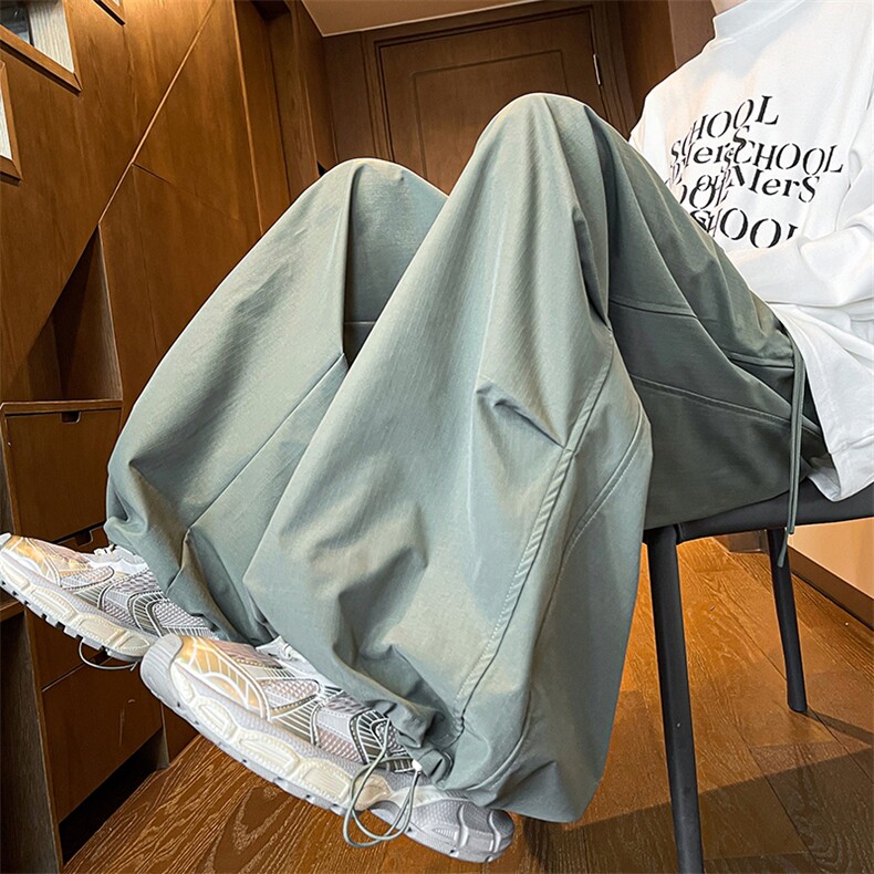 8XL-M 特大码美式阔腿运动裤肥仔空气裤男拖地裤K9100P68控88图片