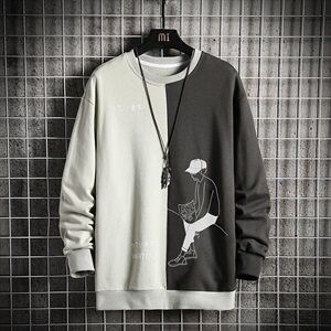 青少年t恤男长袖中上衣服男士卫衣春秋款潮流打底衫DS982T图片