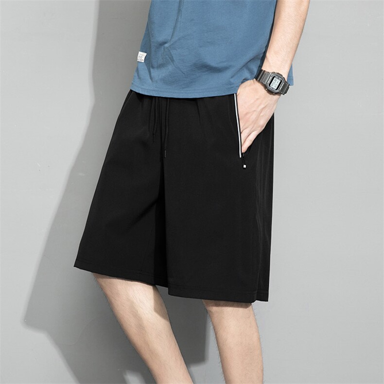 205-M-5XL 短裤男夏季薄款男装运动休闲潮牌五分裤宽松大裤衩裤子图片