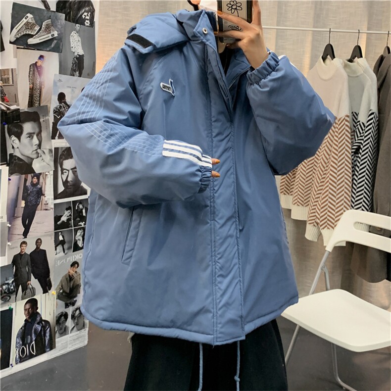 冬季棉衣男连帽潮牌棉服外套港风ins宽松潮流面包服  W2101-P70图片