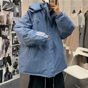 冬季棉衣男连帽潮牌棉服外套港风ins宽松潮流面包服  W2101-P70图片