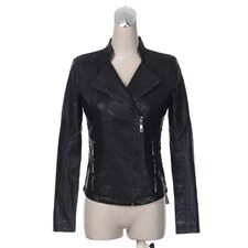 潮流拼接休闲皮衣PU拉链V领纯色2021年秋季气质，女装皮衣，阿菲诺依