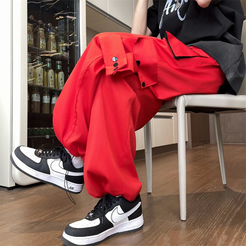 2024春季新款美式机能阔腿裤男潮牌宽松直筒长裤现货K7782-P43,男装休闲裤,星座512-3