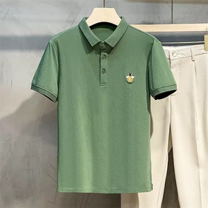 1506-1/TGP70081彩色小蜜蜂刺绣Polo/P39纯色刺绣polo男士短袖T恤图片