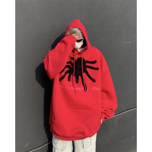 美式潮牌宽松设计感上衣2024春季高街复古连帽卫衣男 W8086-P42图片