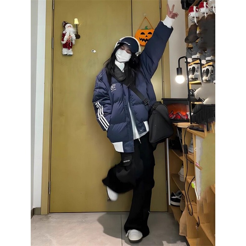 潮棉服外套男女情侣学院风美式复古条纹棉衣外套H995-P85网图,男装棉衣,电商B245