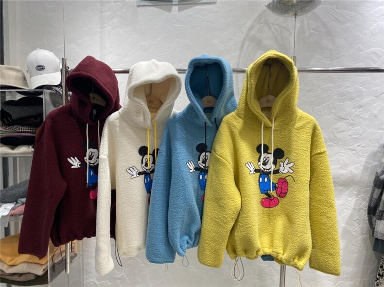 羊羔毛加绒保暖卫衣均码，女装卫衣/绒衫，MJJ