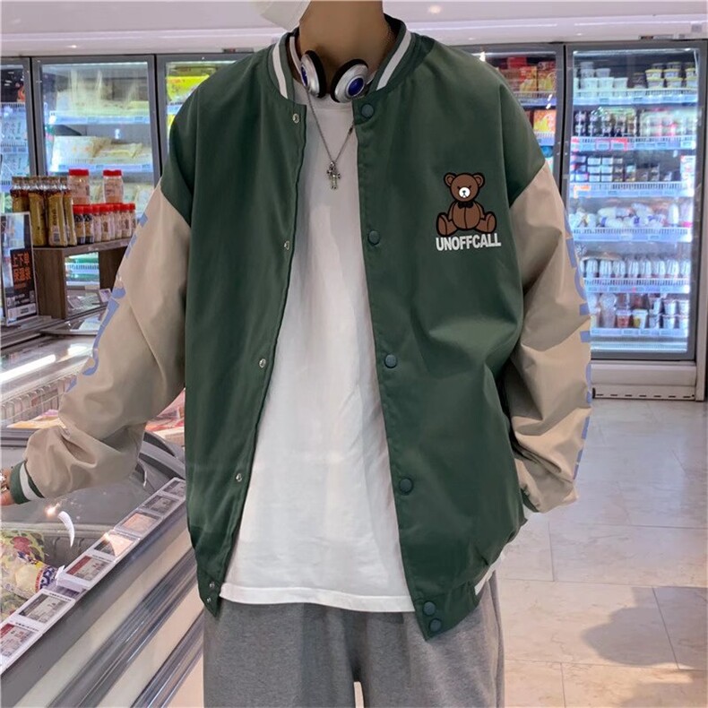 棒球服外套男春秋潮牌宽松撞色拼接夹克JM29P45,男装夹克,星座1116-2