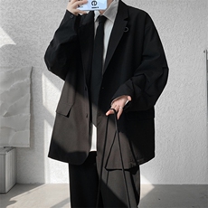 8XL-M特大码西服男加肥加大码机车夹克胖子外套XZ701P105控128，男装西服，电商D206-1