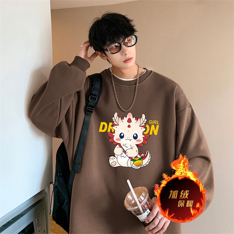 龙年卫衣冬季加绒加厚卫衣男女外套DY5502常规特P28加绒特33,男装卫衣,电商A486