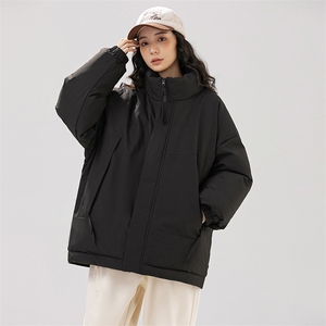 现货美式高街休闲夹克冬季立领纯色三防户外工装加厚棉服外套图片