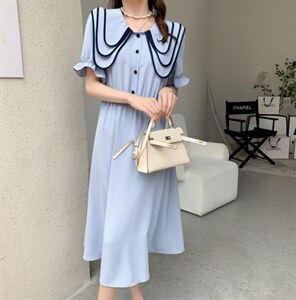 现货夏装减龄连衣裙,女装连衣裙,西子阁