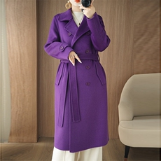 2025年秋季新款女士百搭大依，女装双面呢大衣，乾庄羊绒