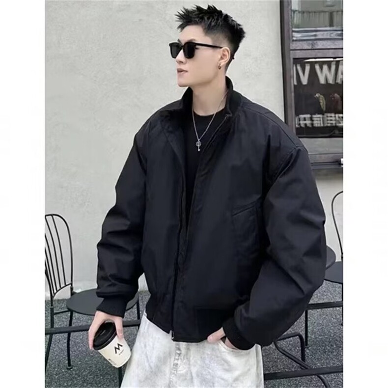 美式加厚飞行员夹克棉衣男款冬季高级感棉服短款立领棒球服图片
