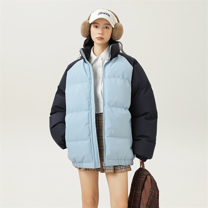 现货抖音得物可供视频三防加厚羽绒拼接棉衣外套面包棉服WM8666,男装棉衣,电商A486