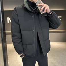 店主风冬季休闲无帽立领纯色休闲高品质羽绒服外套男YR807-P185，男装羽绒服，电商A413