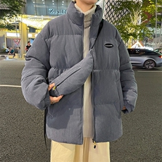 2023男冬季新款灯芯绒保暖棉衣防风宽松加厚大码棉服外套BYM09P85，男装棉衣，电商A086