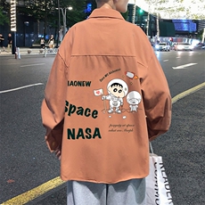 复古港风chic卫衣男春秋季潮牌套头衫美式vibe连帽青少年宽松外套，男装衬衫，电商B371