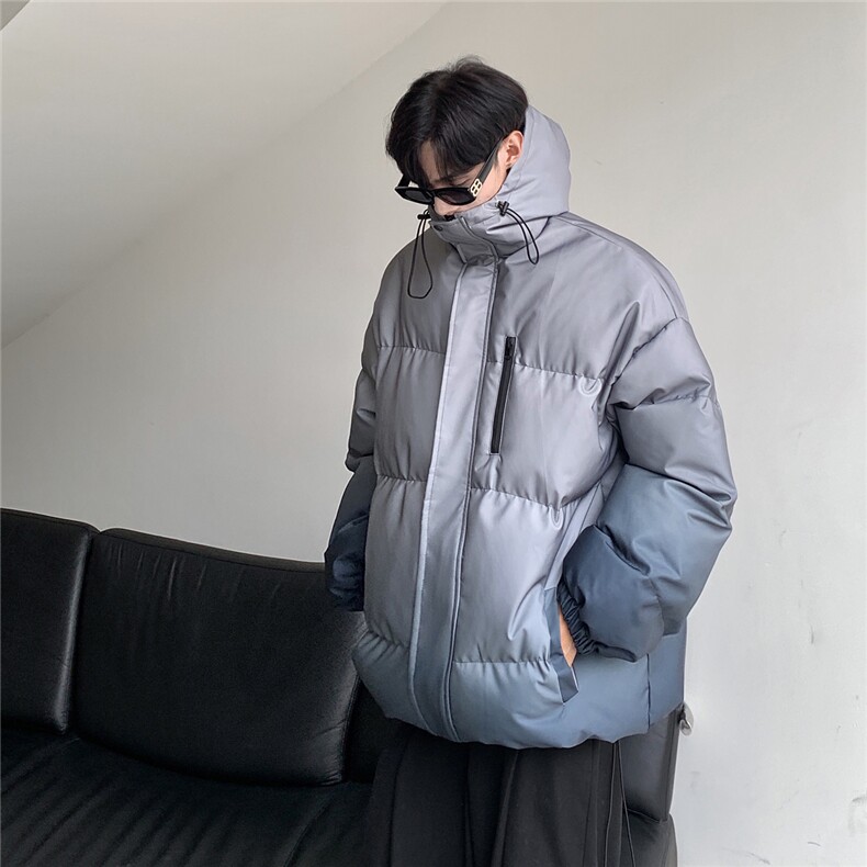 港风防水渐变色冲锋衣棉衣男成分:聚酯纤维MY77095P120控168,男装夹克,星座227-7