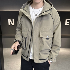 秋季夹克男高品质连帽外套型男商务休闲青年外套男N8817-P95图片