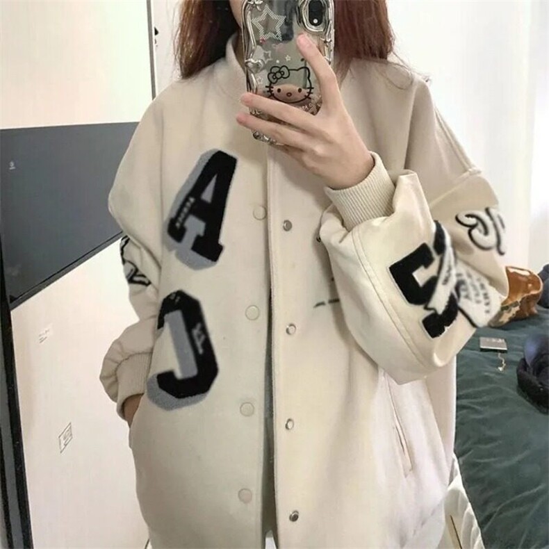 开衫韩系外套男女情侣春秋学生设计感上衣百搭宽松小香风卫衣潮,男装夹克,星座506A