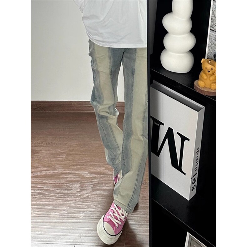 1506A/G88170/P49黑灰色拼接牛仔裤男修身工装，男装牛仔裤，星座1506A