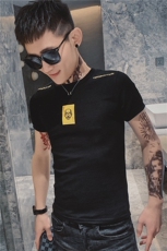 夏季男士短袖T恤刺绣衣服潮网红社会小伙半袖体恤C301B-DT18，男装T恤，电商C301B