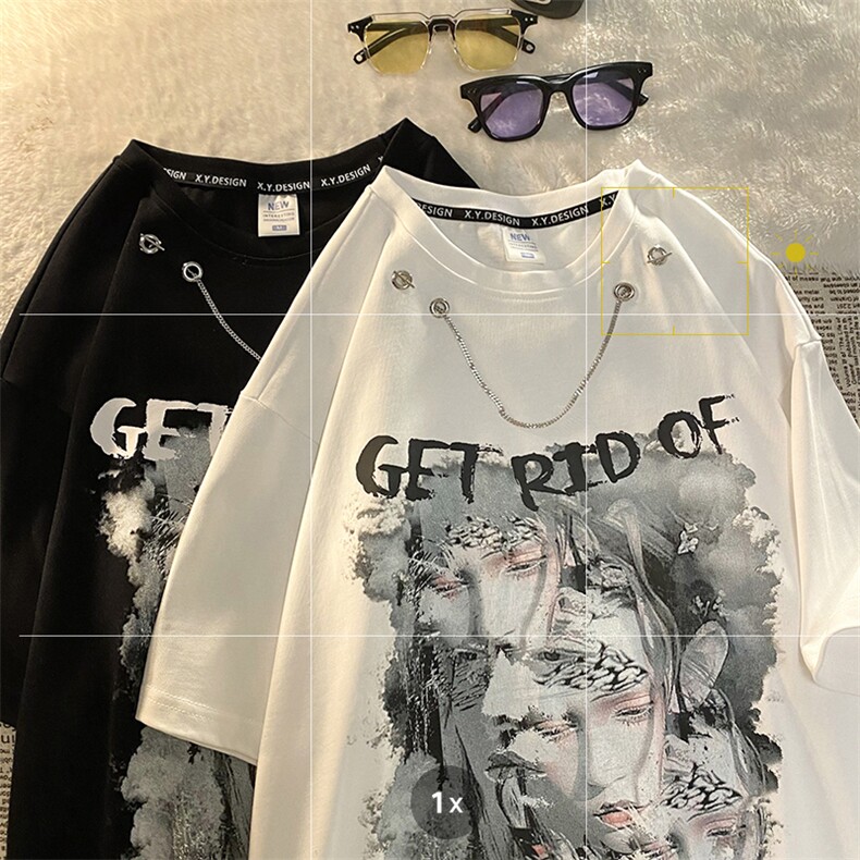 高品质新重磅款纯棉短袖T恤潮牌风美式街头风MT3546-P50,男装T恤,星座717