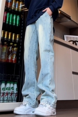 B221美式ins高街暗黑小众个性修身微喇牛仔裤LK24215-特P48控78，男装牛仔裤，电商B221