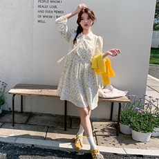 【春夏】清新减龄碎花裙+多巴胺马甲套装1C128-A139-P148k225，女装套装/套裙，2D148