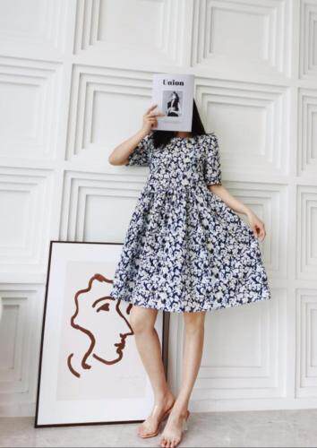 小碎花韩版连衣裙，女装连衣裙，YO\VLF雅洛菲