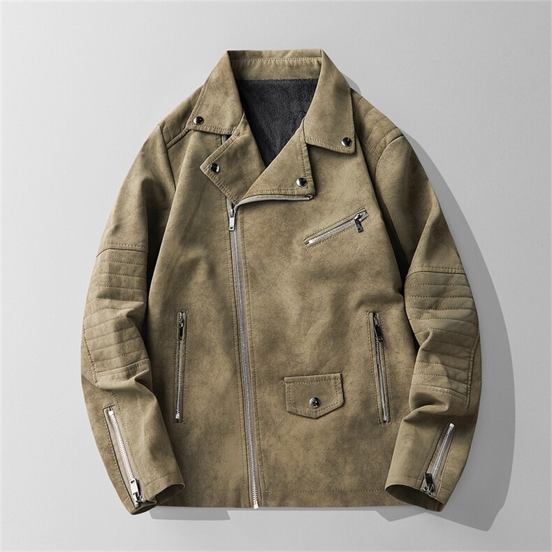 JK897-P100轻熟风机车皮衣外套男秋冬韩版西装领休闲pu皮夹克潮,男装夹克,电商D310B-1