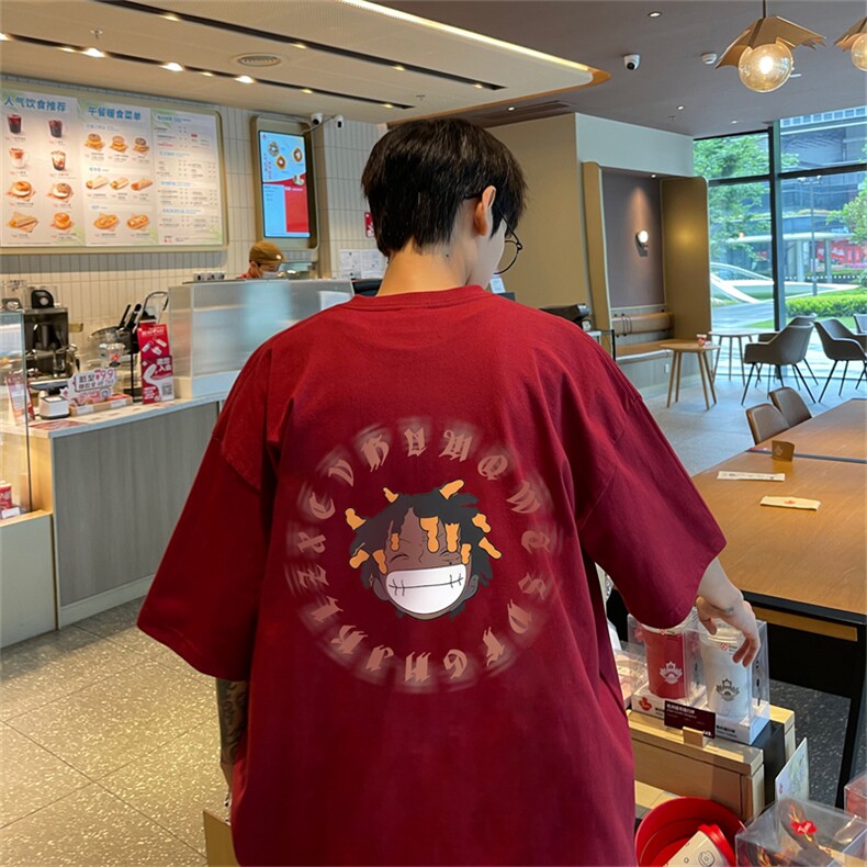特P19控38 230g重磅纯棉港风短袖t恤男DT3135图片