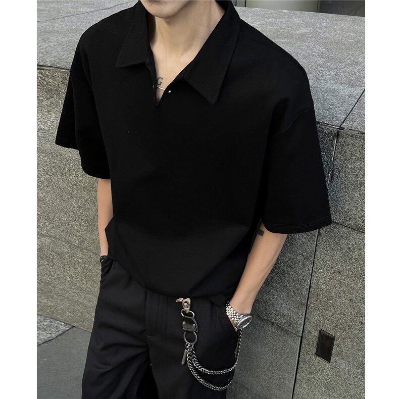 2025夏季新款金属扣纯色POLO衫PL2780-特批35控58,男装Polo衫,电商A072