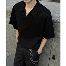2025夏季新款金属扣纯色POLO衫PL2780-特批35控58，男装Polo衫，电商A072
