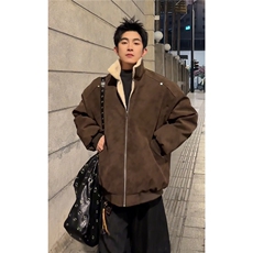 PY5552-P85特冬季PU皮棉服兔毛加绒加厚保暖棉衣，男装棉衣，电商D232