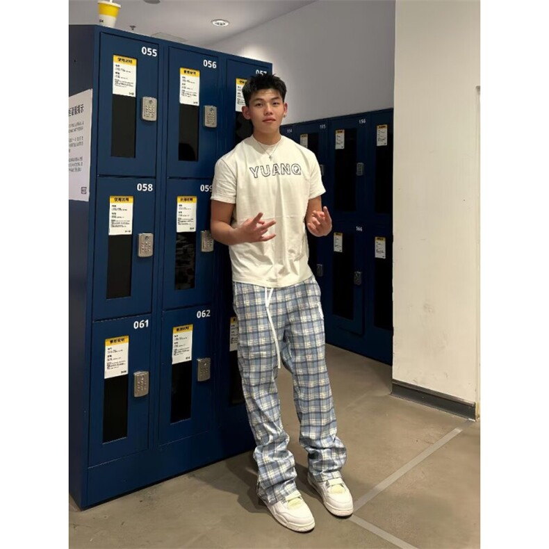 1506/QC3420/P41新款宽松休闲裤男裤子夏季薄款坠感阔腿拖地长裤,男装休闲裤,星座1506