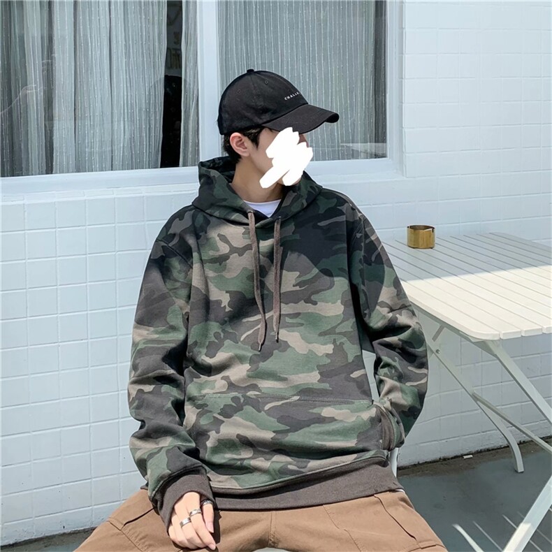 秋季ins复古原宿风工装迷彩卫衣男韩版百搭情侣外套W1707-P30,男装卫衣,星座512-2
