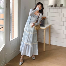 2025年春夏甜美温柔风两件套连衣裙b1-220-1008-p185-k280，女装连衣裙，浙宝220