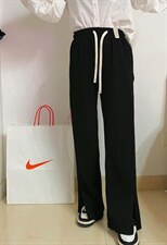 2022时尚欧货开叉抽绳直筒卫裤，女装休闲裤，L·H·X