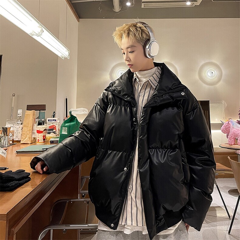 冬季短款pu皮衣棉服面包服棉衣外套MY258直播,男装皮衣,星座1904A-1
