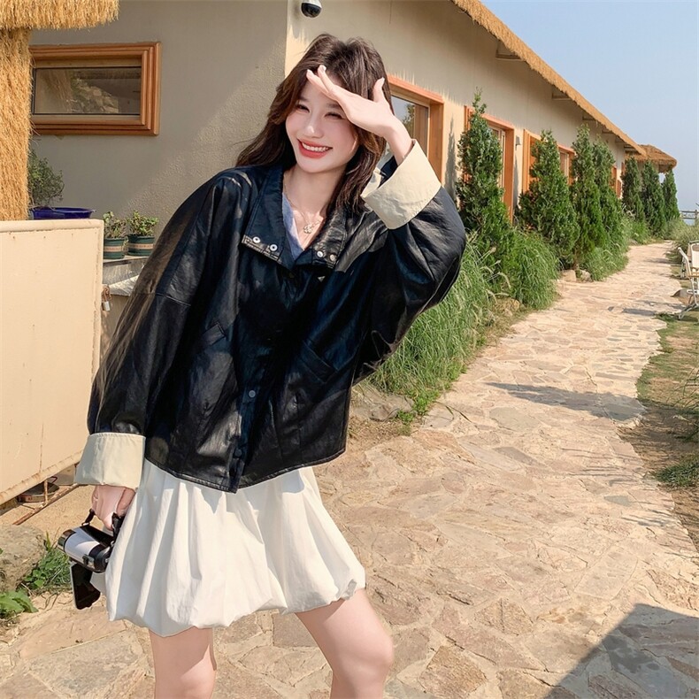新品PU皮外套5581-P165-K268,女装皮衣,2C275