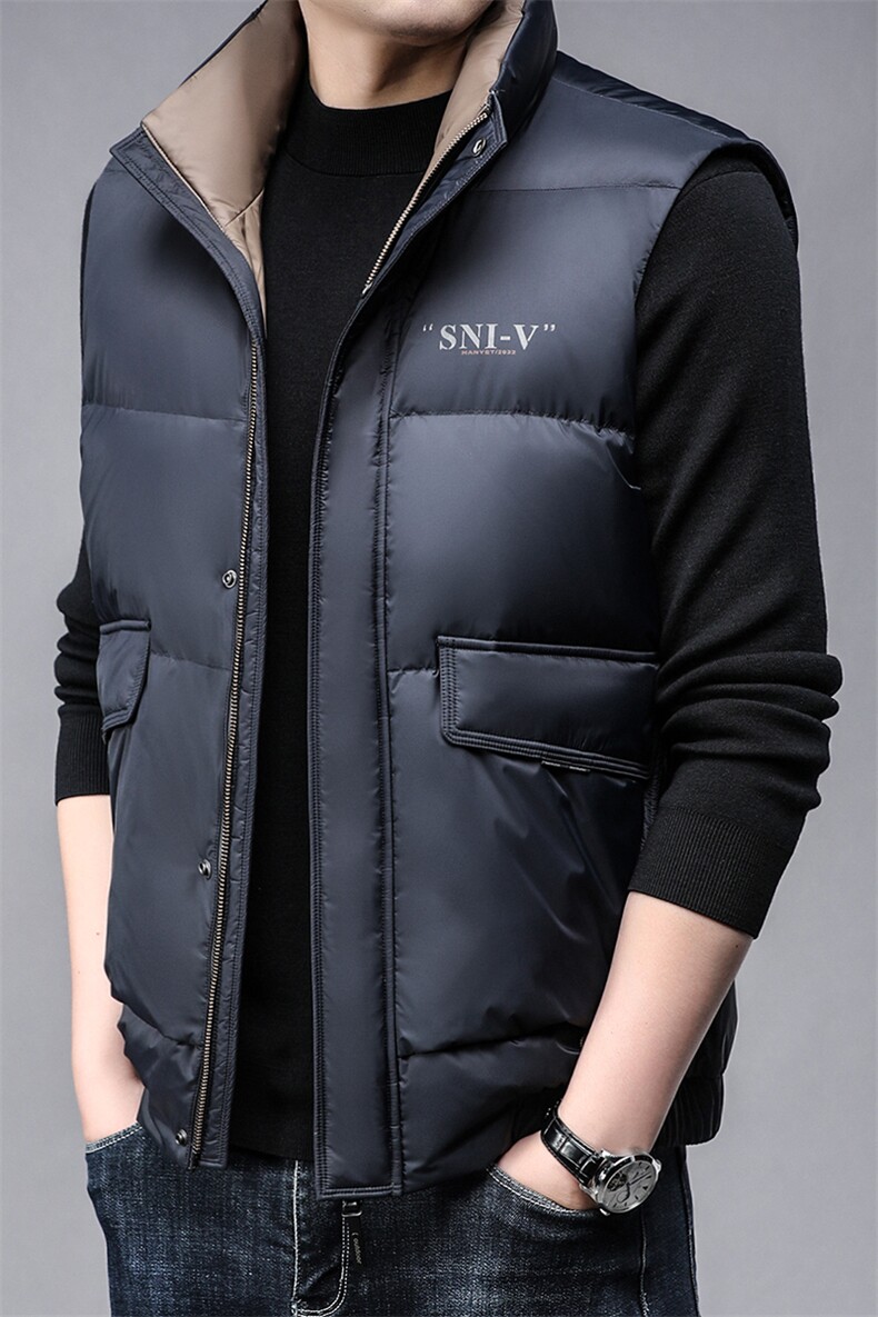 B89499锦纶精品面料男装羽绒服90鸭绒男士马甲休闲主推款,男装羽绒服,钱塘207-3
