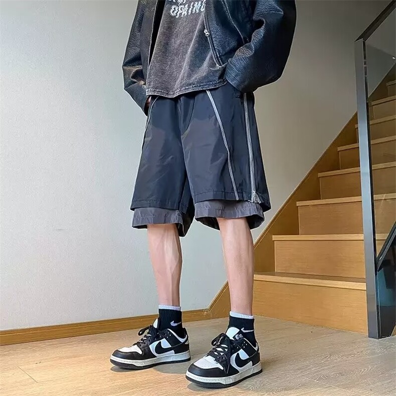 工装短裤男夏季美式高街机能冲锋裤高级感痞帅百搭五分裤AK19-P37,男装牛仔裤,星座208-5