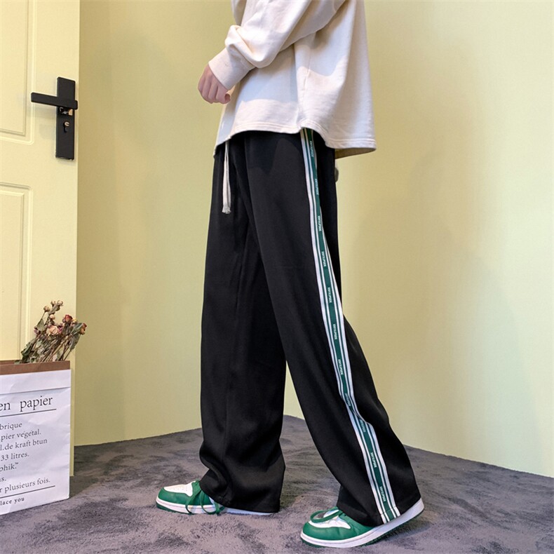 休闲裤男美式潮牌街头vieb条纹长裤宽松直筒运动裤子K060-P35,男装休闲裤,星座308B-1