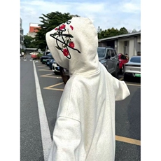 美式重工刺绣卫衣男女街头流行百搭痞帅长袖，男装卫衣，四季星座505